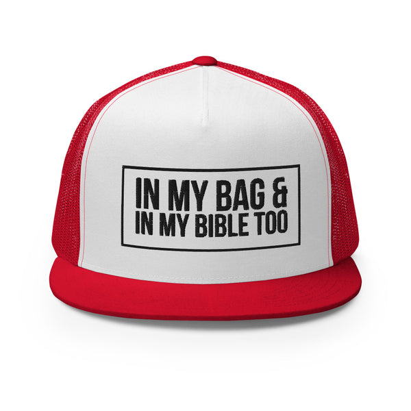 In My Bag & In My Bible Too Trucker Cap - Red
