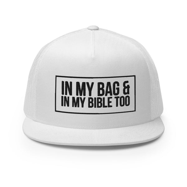In My Bag & In My Bible Too Trucker Cap - White